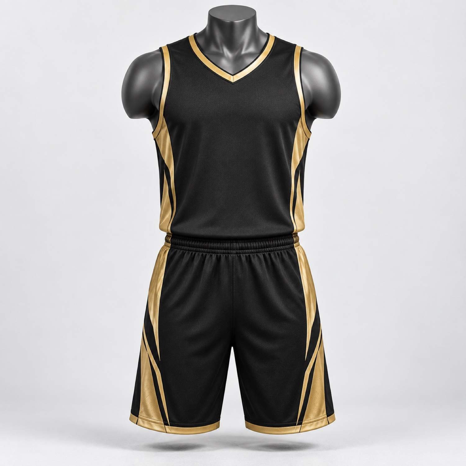 Custom Black & Gold Basketball Uniform