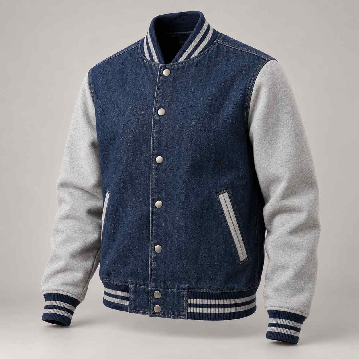 Custom Denim Varsity Jacket