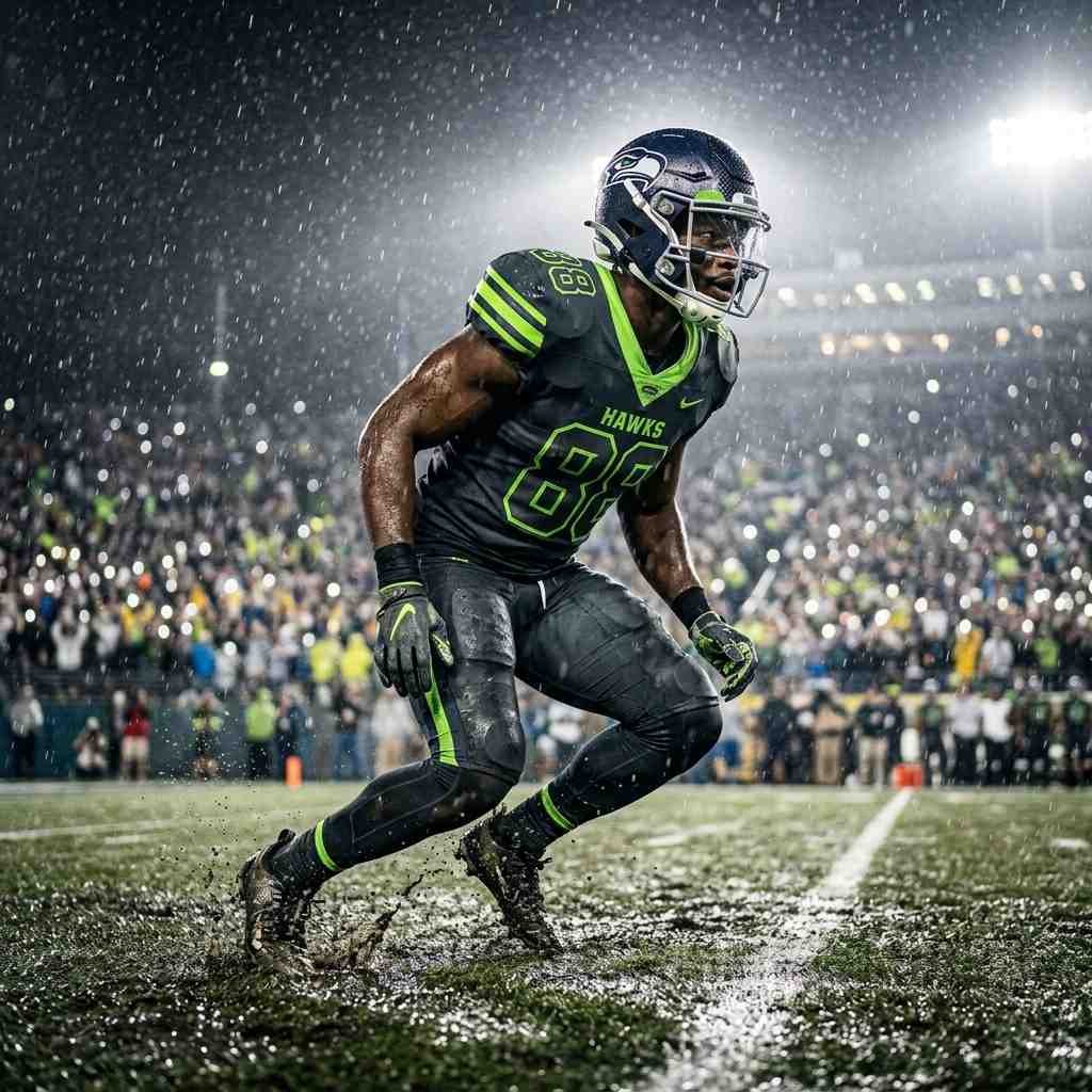 Custom Grey & Green American Football Uniform
