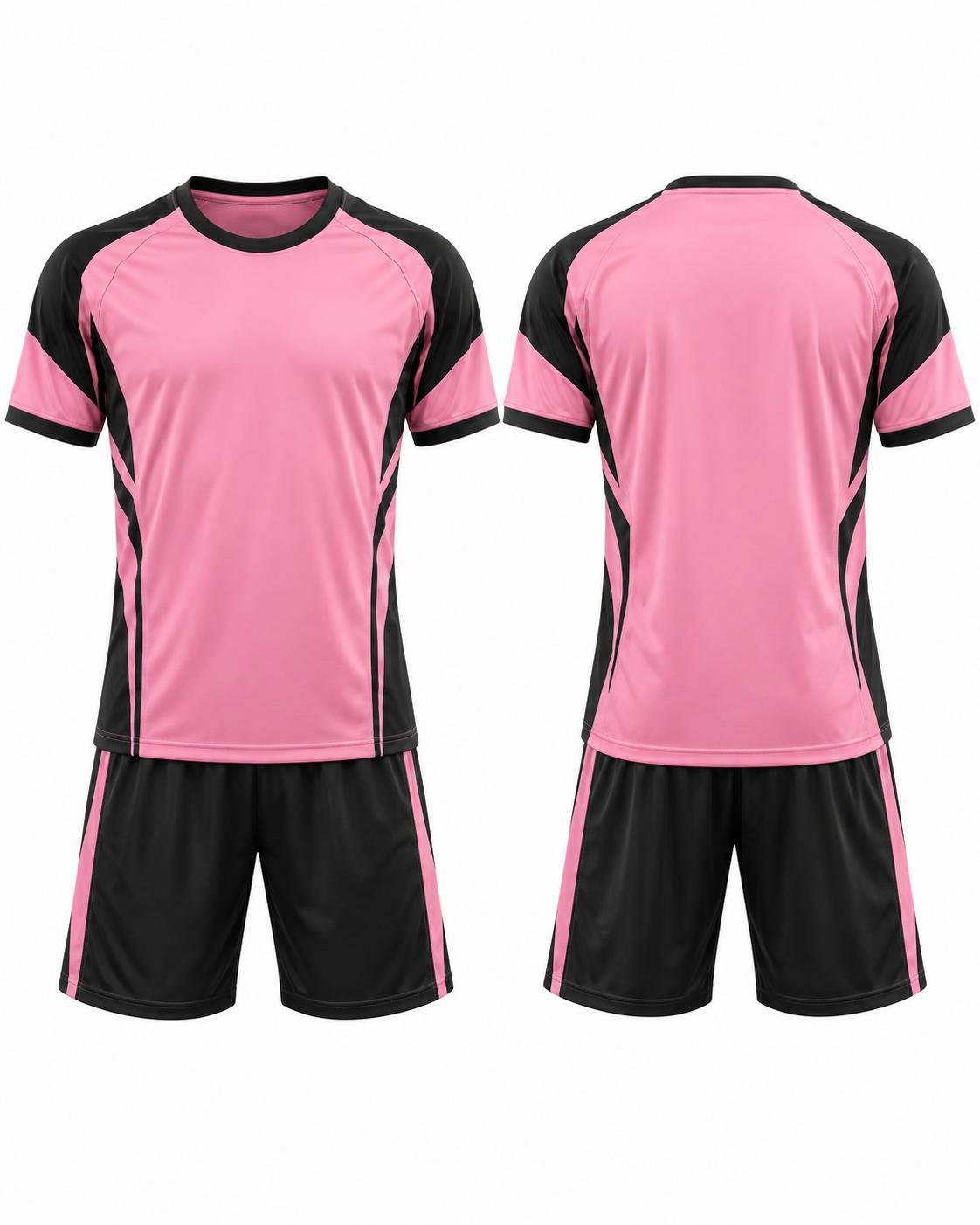 Custom Pink & Black Soccer Uniform