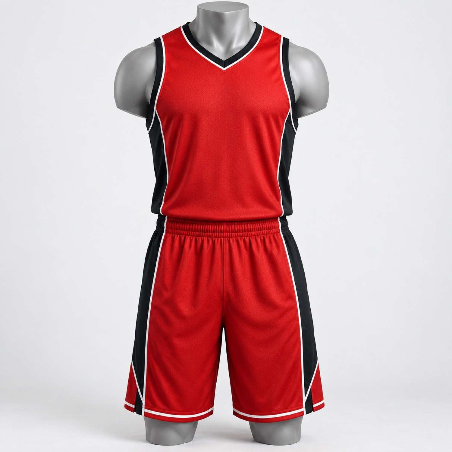 Custom Red & Black Basketball Uniform