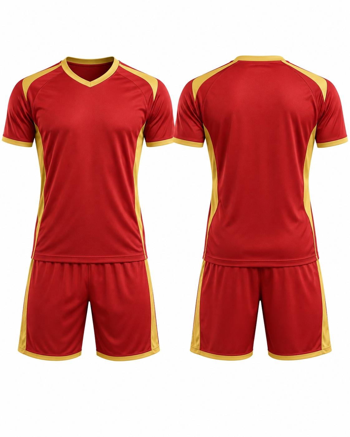 Custom Red & Gold Soccer Uniform