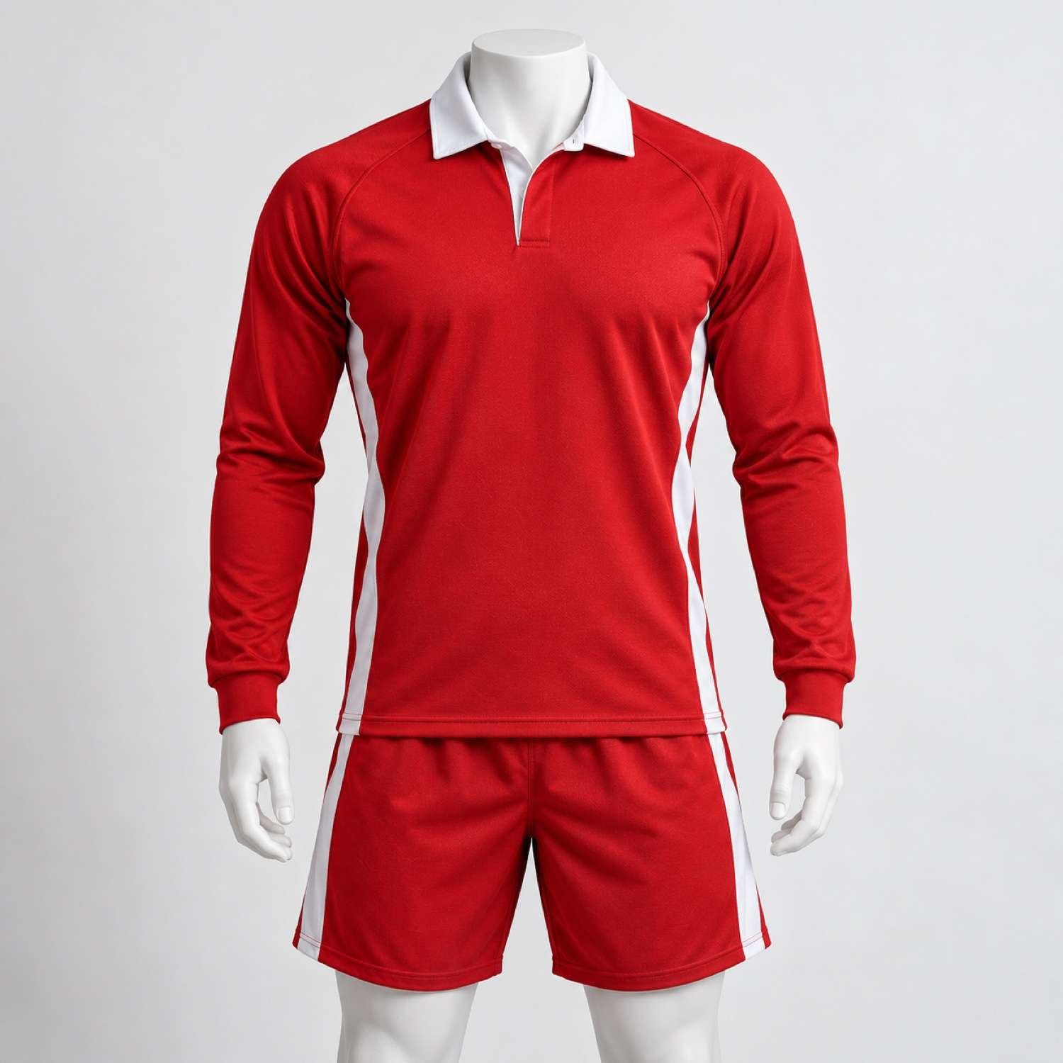 Custom Red & White Rugby Kit