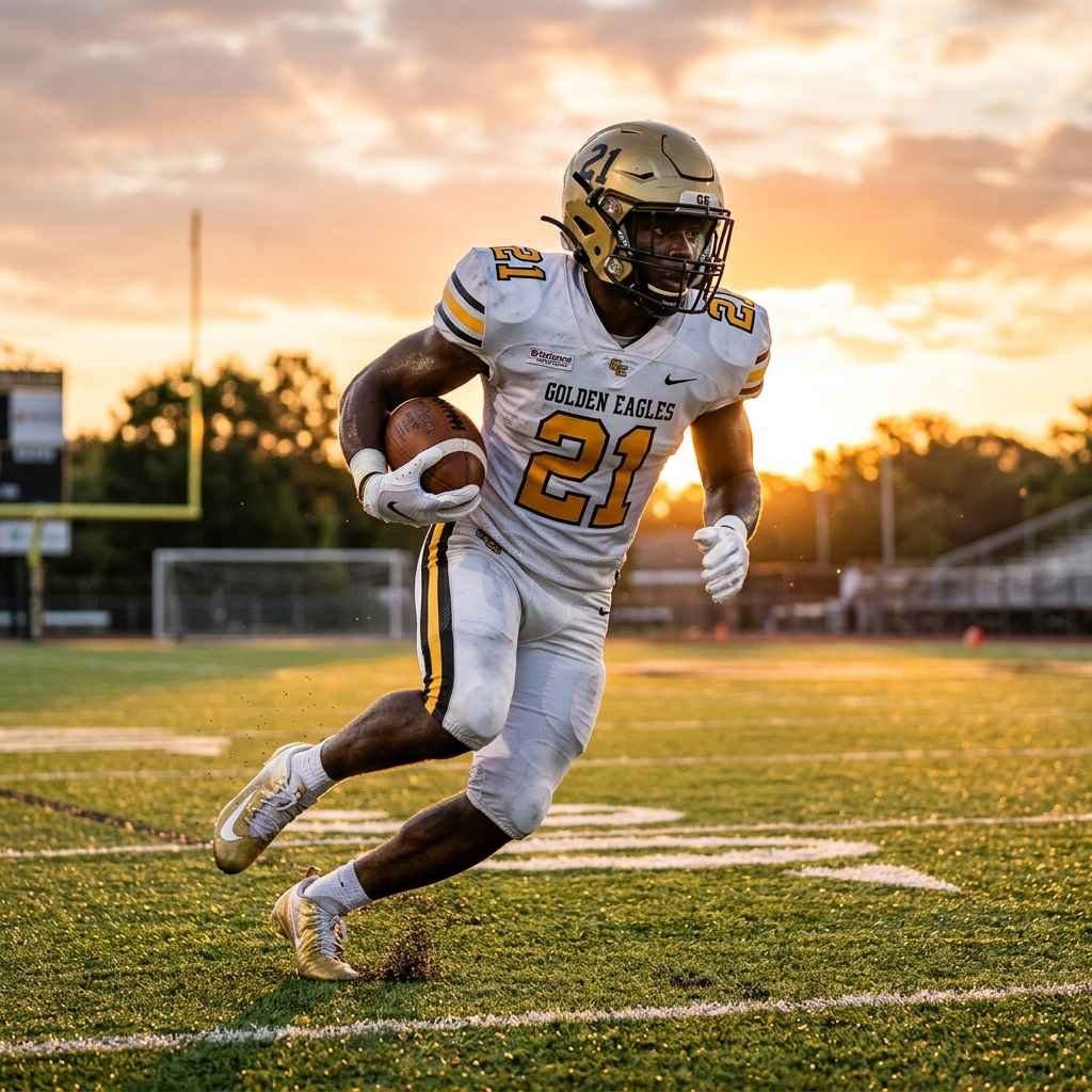 Custom White & Gold American Football Uniform – Design 2