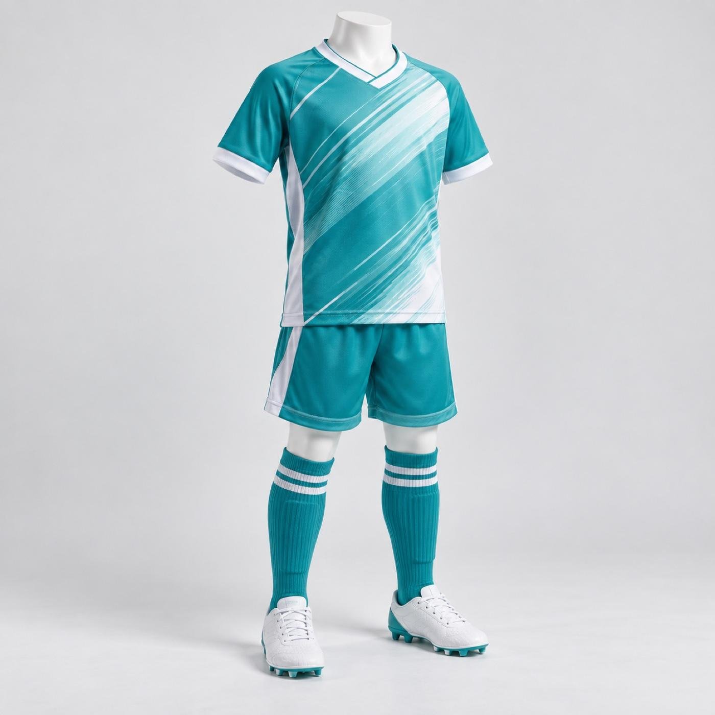 Custom Youth Teal Soccer Uniform